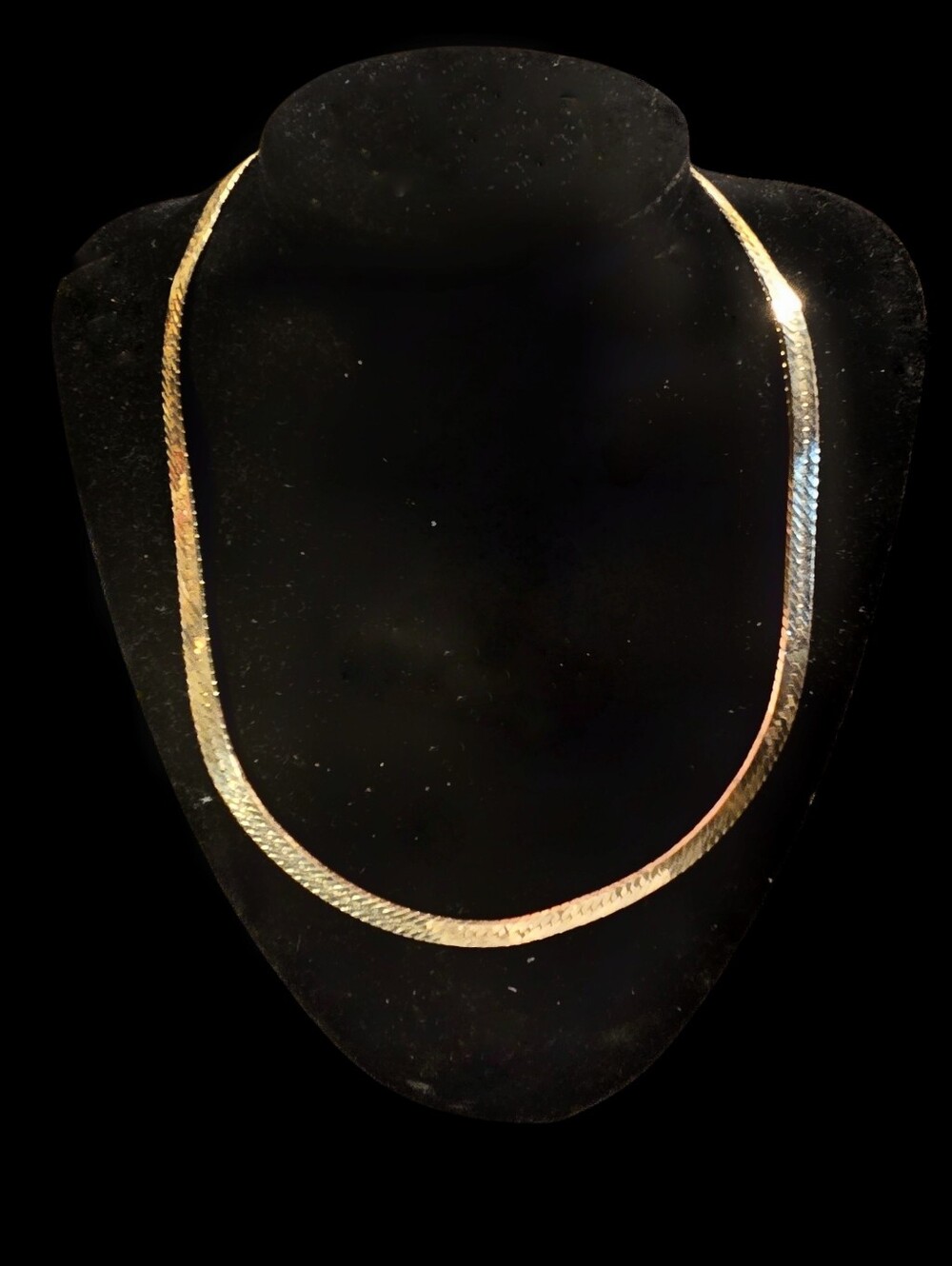 Solid 14k Yellow Gold Herringbone Chain Made In Italy 18 Inches 30g Heavy!